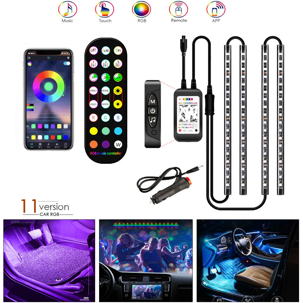 LED RGB Streifen Tasten Fernbedienung Ambientebeleuchtung 4er-Set