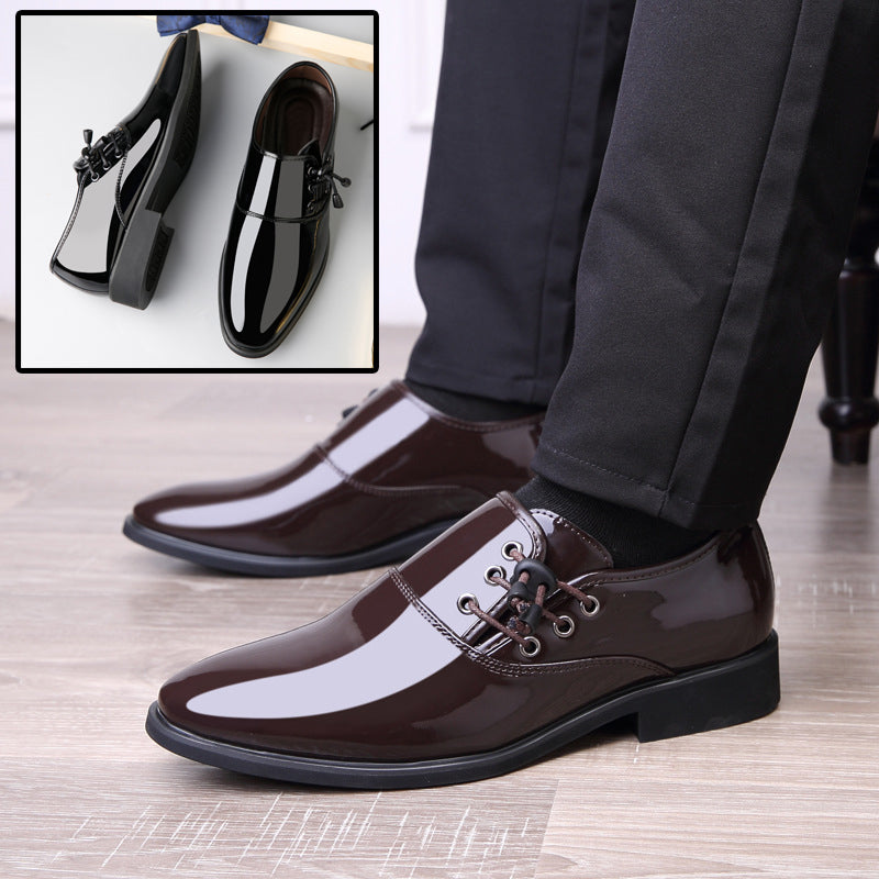Plus Sizes Lackleder Business Lace-Up Oxfords Style Schuhe