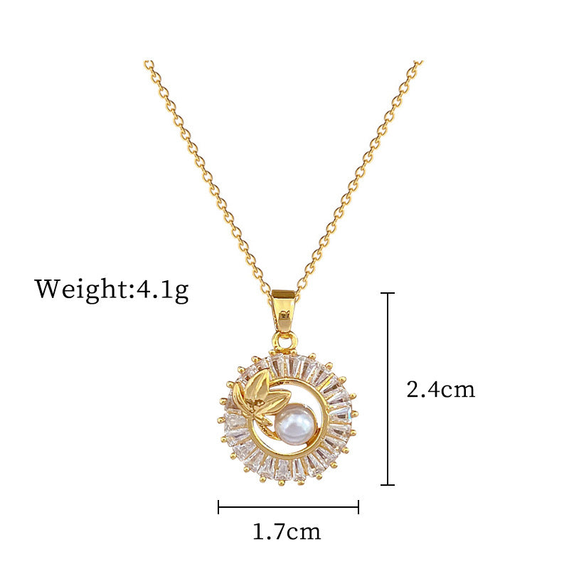 Blätterkette Ohrringe 2-Teiliges Modeschmuck-Set