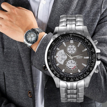 Edelstahl Leuchtzeigern Kalenderanzeige Quarz Armbanduhr