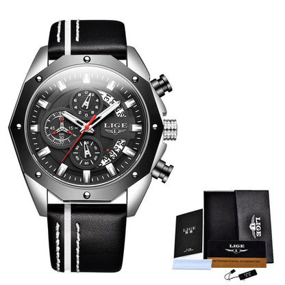 Edelstahl Datumsanzeige Chronograph Armbanduhr
