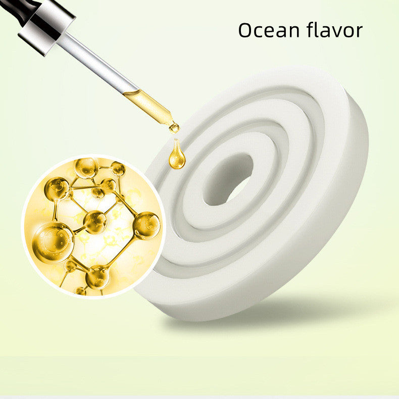 Solar-powered, rotating car air freshener with bench seat