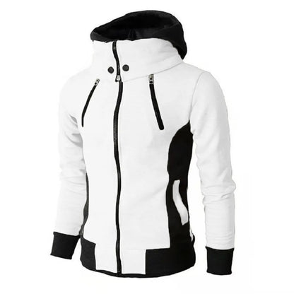 Reißverschluss Slim Fit Kapuzen-Sweatshirtjacke