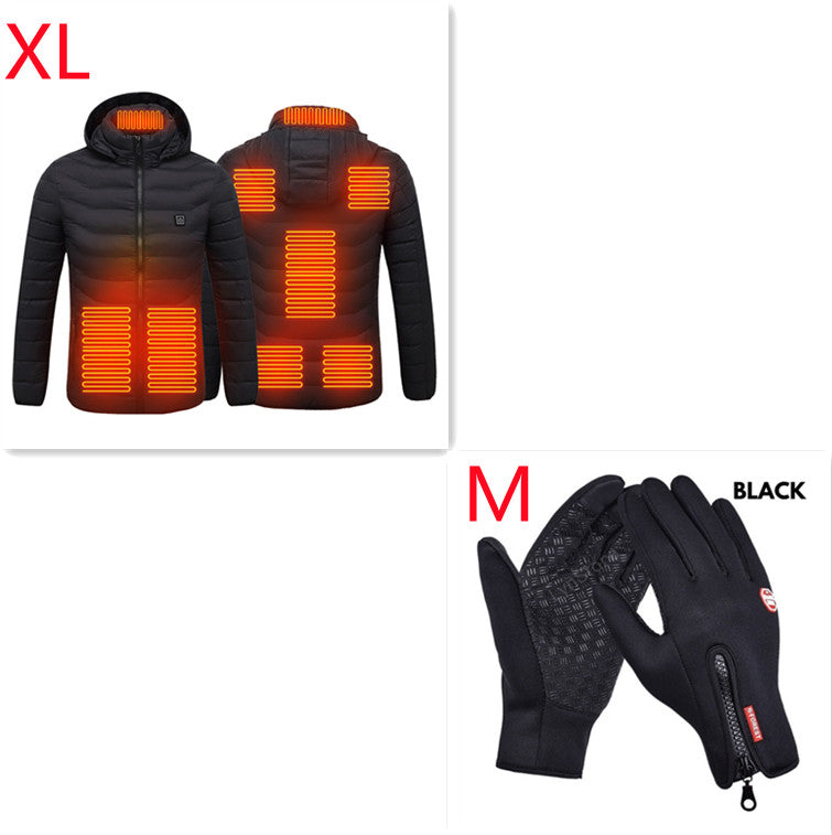 Beheizbare USB Elektro Baumwolle Reißverschluss Jacke