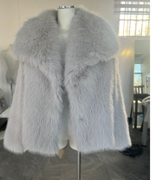 Plush jackets, fashionable, warm, fluffy, with lapel collar
