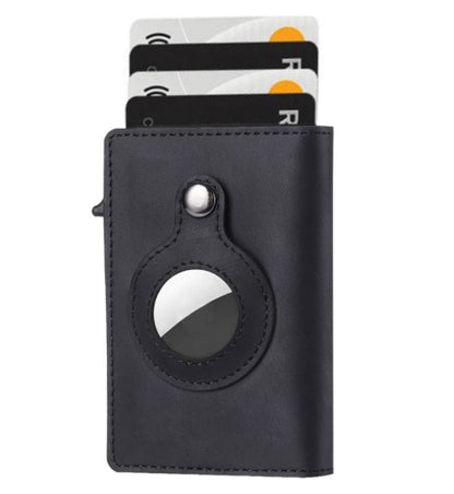 Multifunktionales RFID-Schutz-Diebstahlsichere Kartenetui-Tasche AirTag Leder-Geldbörsen-Set