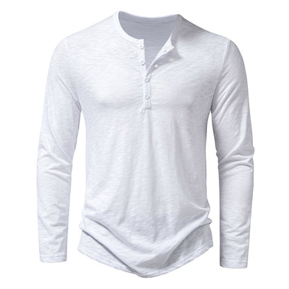 Langarm-T-Shirt mit Knopfleiste