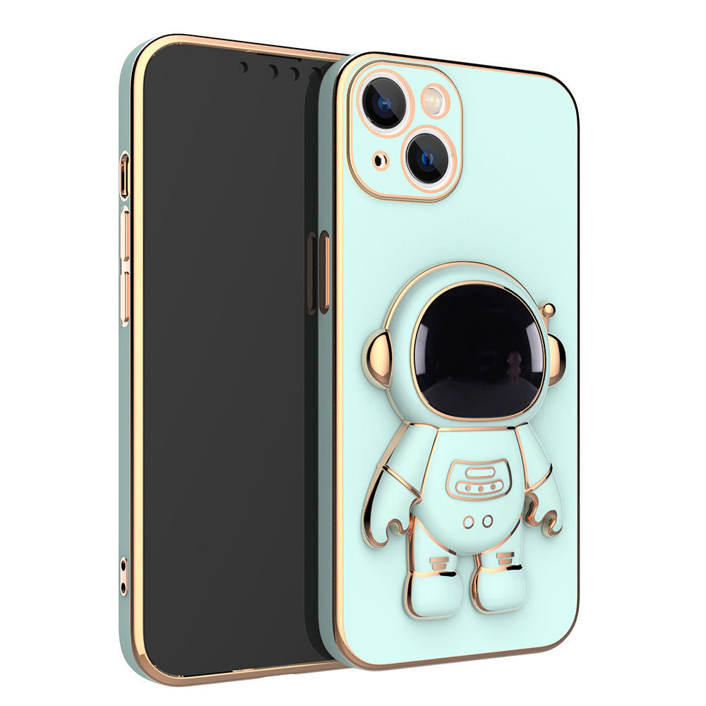 3D astronaut phone case with shockproof, galvanized holder