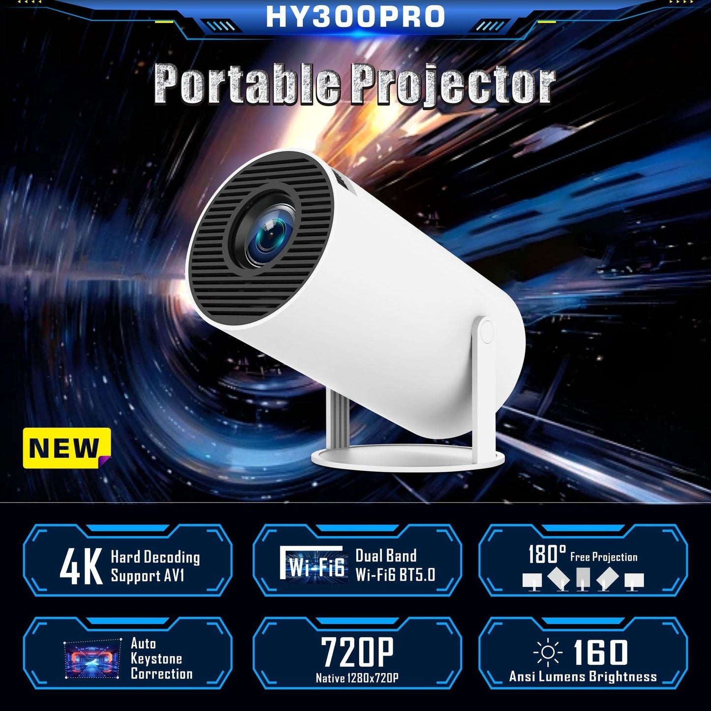 Tragbar Multimedia Smart Mini Projektor
