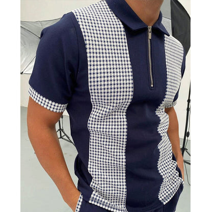 Einfarbiges Kurzarm-Poloshirt der Marke