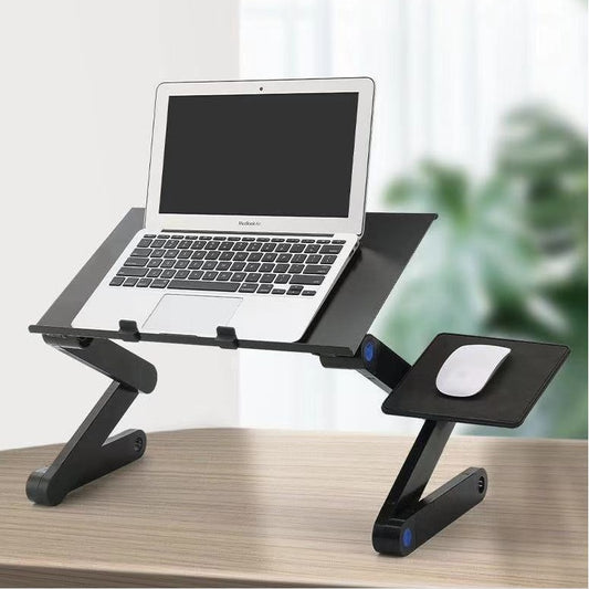 Foldable computer desk for notebooks with dual fans