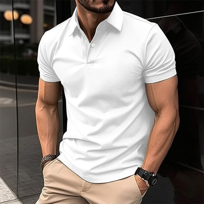 Kurzarm Knopfleiste Revers Poloshirt