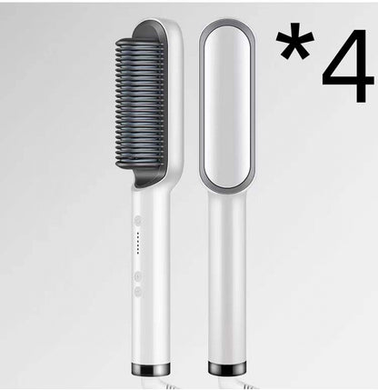 360° Doppelfunktion Locken Glätten Keramik 2-in-1-Haarglättungskamm