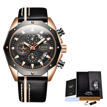 Edelstahl Datumsanzeige Chronograph Armbanduhr