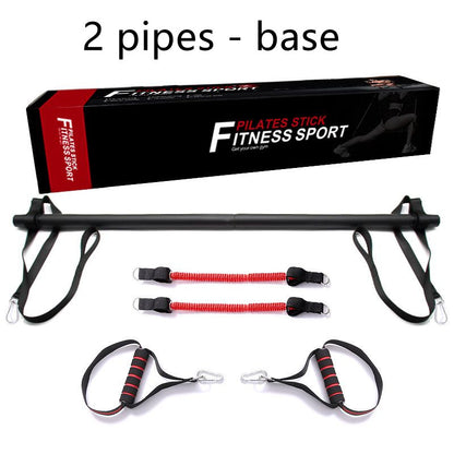 Pilates bar set with resistance bands, portable home fitness equipment, Perfect Stretched Fusion training bar and bands