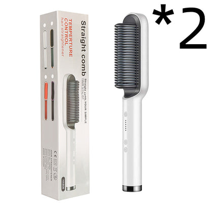 360° Doppelfunktion Locken Glätten Keramik 2-in-1-Haarglättungskamm