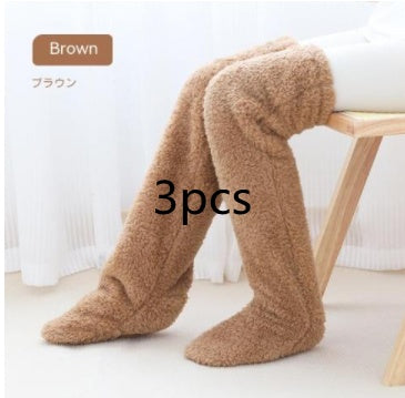 Overknee-Flauschig kältebeständige Socken