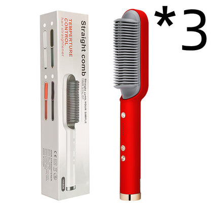 360° Doppelfunktion Locken Glätten Keramik 2-in-1-Haarglättungskamm