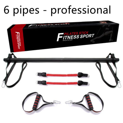 Pilates bar set with resistance bands, portable home fitness equipment, Perfect Stretched Fusion training bar and bands