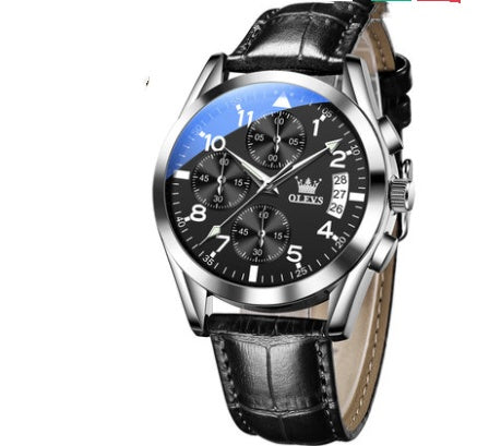 OLEVS Luxus Edelstahl Leuchtend Quarz Armbanduhr