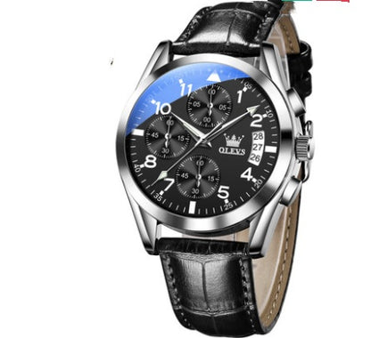 OLEVS Luxus Edelstahl Leuchtend Quarz Armbanduhr